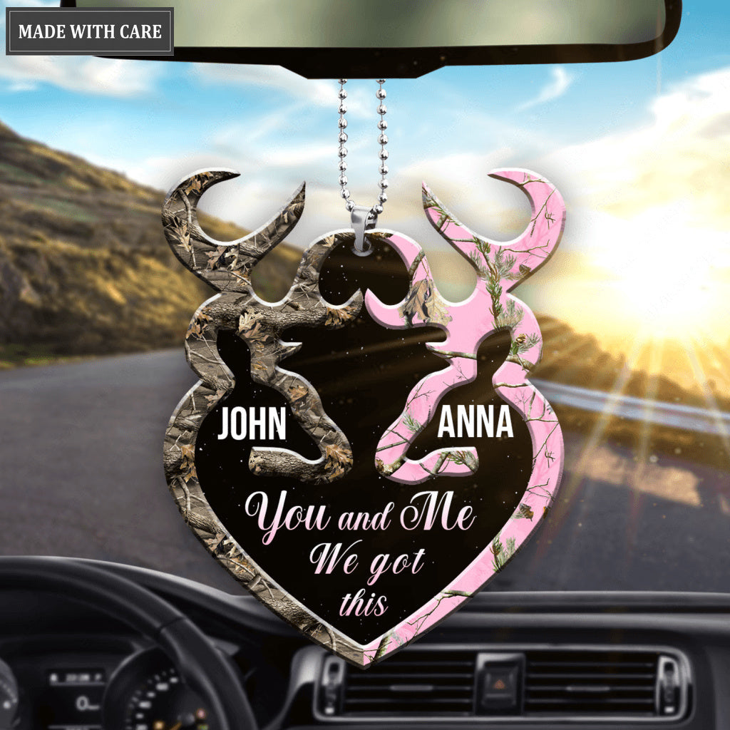 Personalized Buck And Doe Heart We Got This Ornament