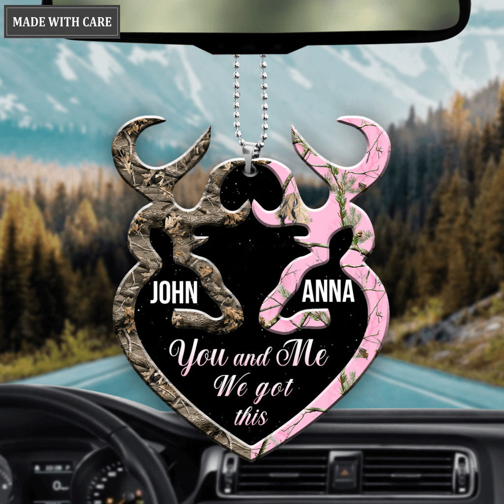 Personalized Buck And Doe Heart We Got This Ornament