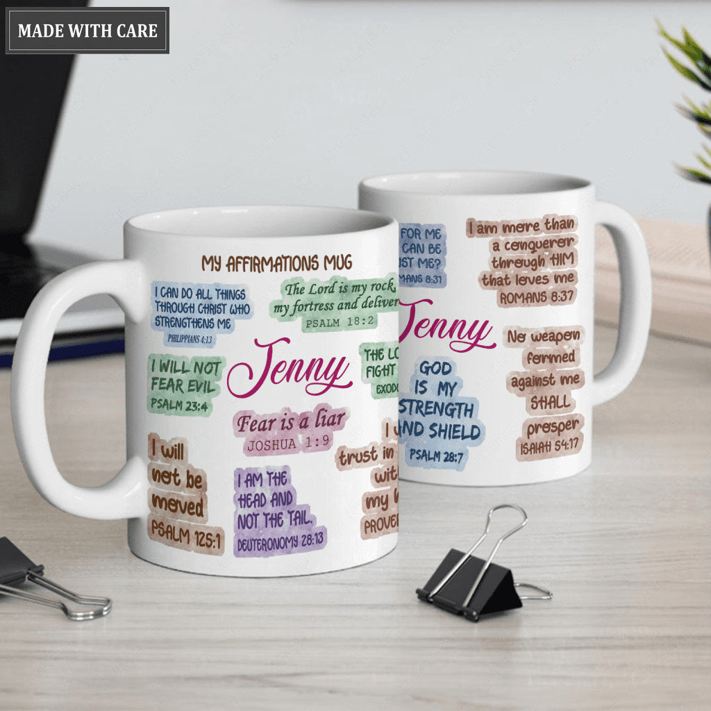 Christian Affirmations Mug - Personalized Custom Mug