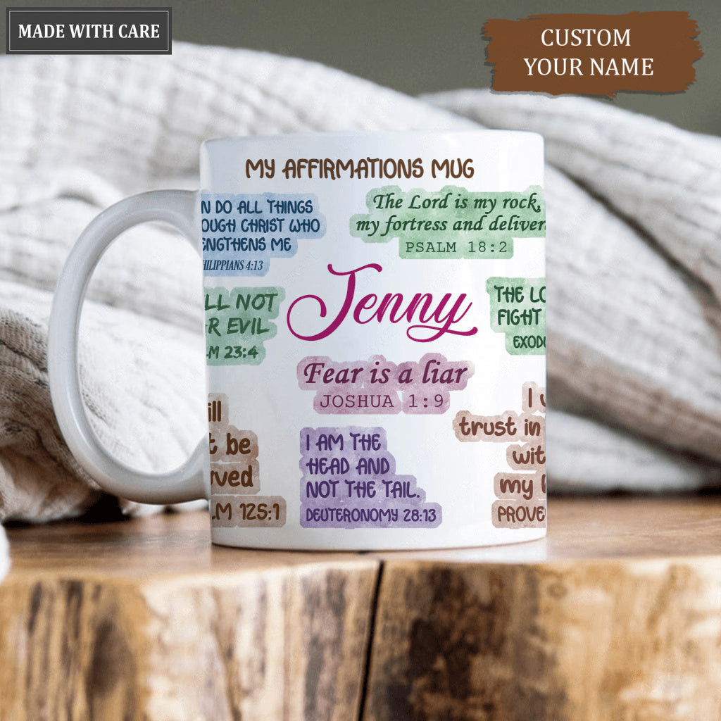 Christian Affirmations Mug - Personalized Custom Mug