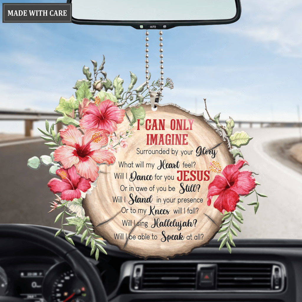 Hibiscus Wood Slice By Glory Ornament