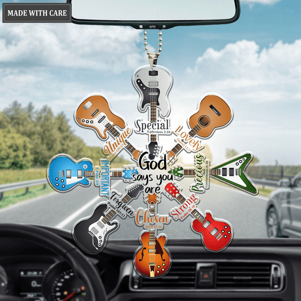 Circle Of Guitar God Says You Are Ornament
