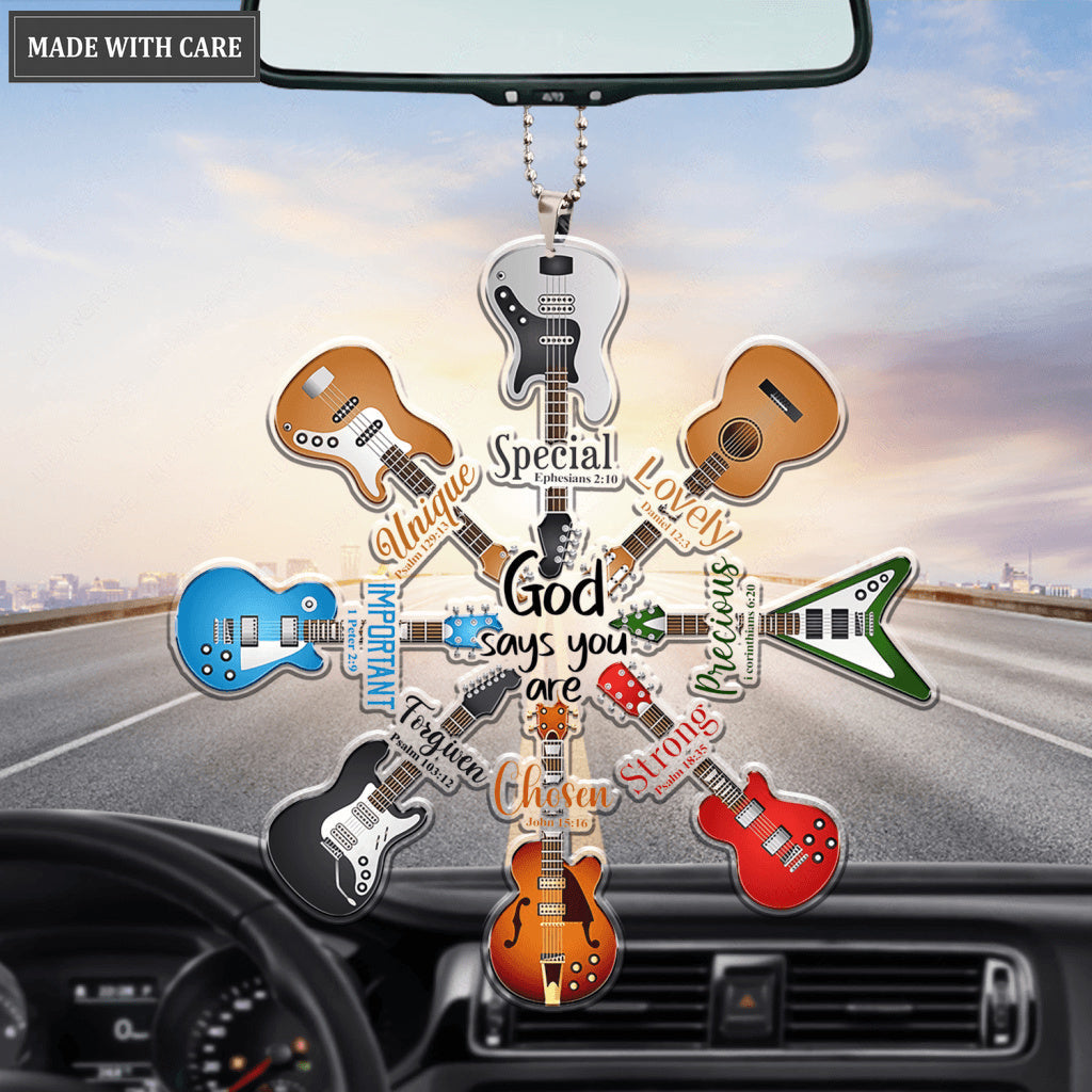 Circle Of Guitar God Says You Are Ornament