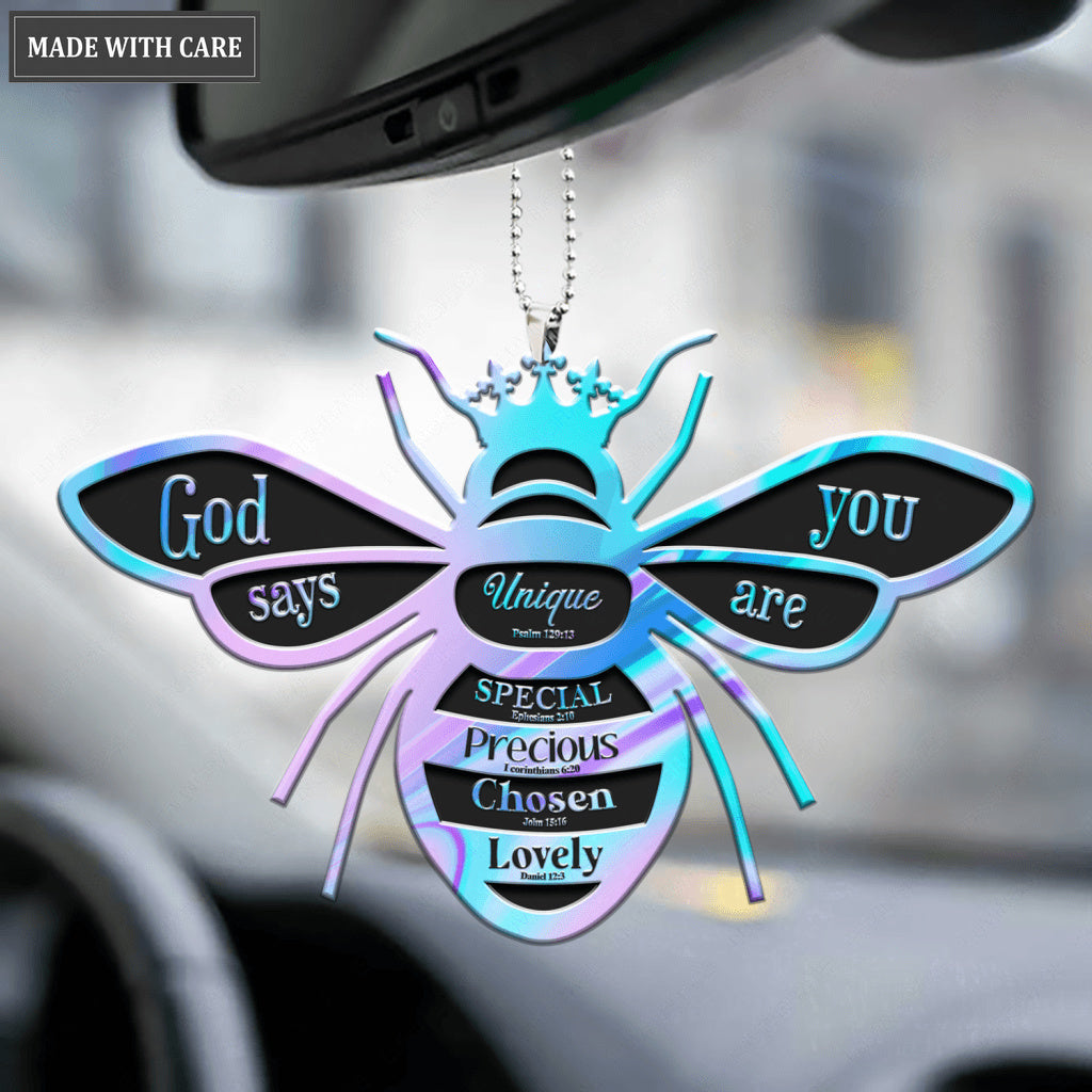 Holographic Queen Bee God Says You Are Ornament