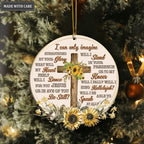 Vintage Sunflower Cross I Can Only Imagine Ornament