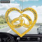 Golden Couple Rings God Blessed Personalized Ornament
