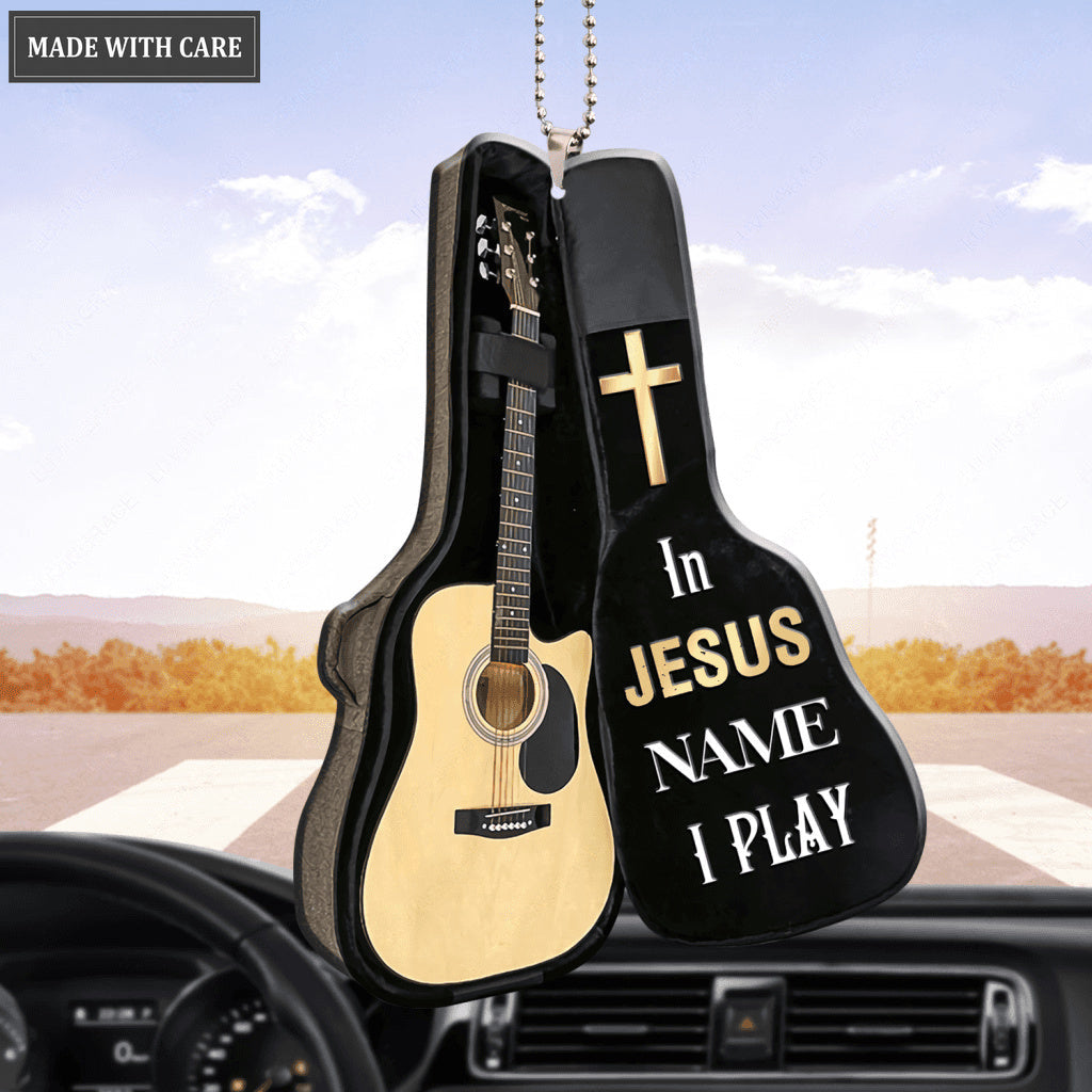Guitar Bag In Jesus Name I Play Ornament