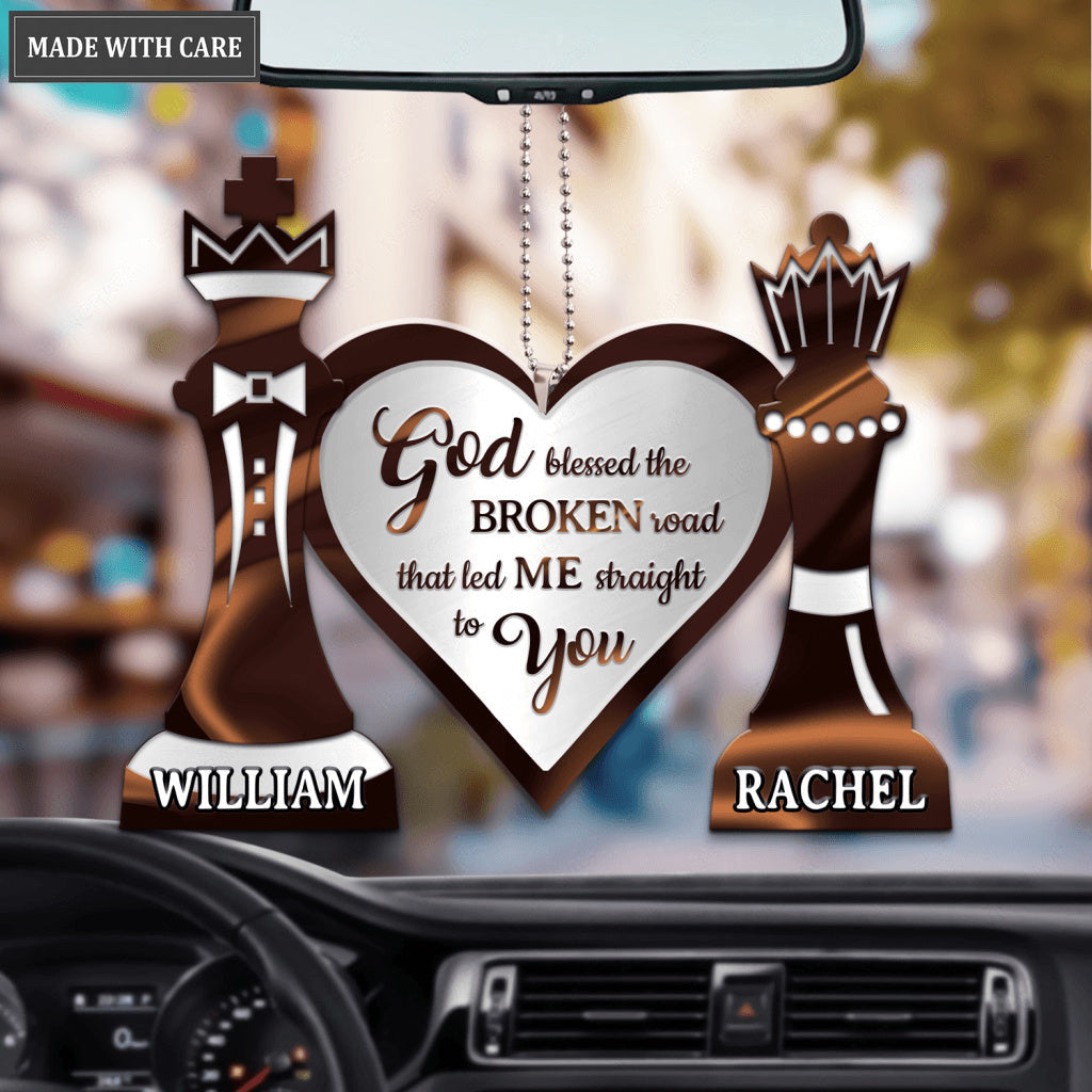 King And Queen God Blessed Personalized Ornament