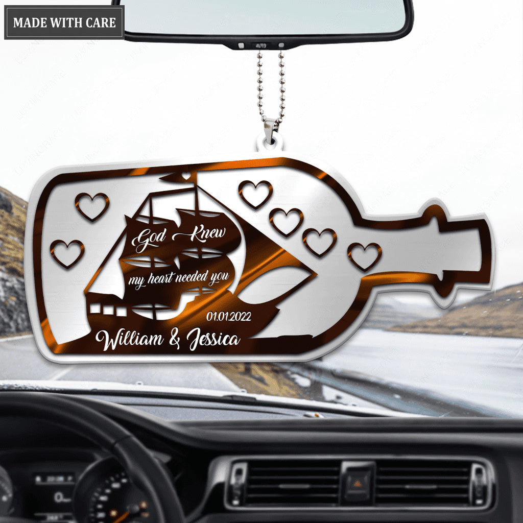 Personalized Bottle Of Love God Knew Ornament