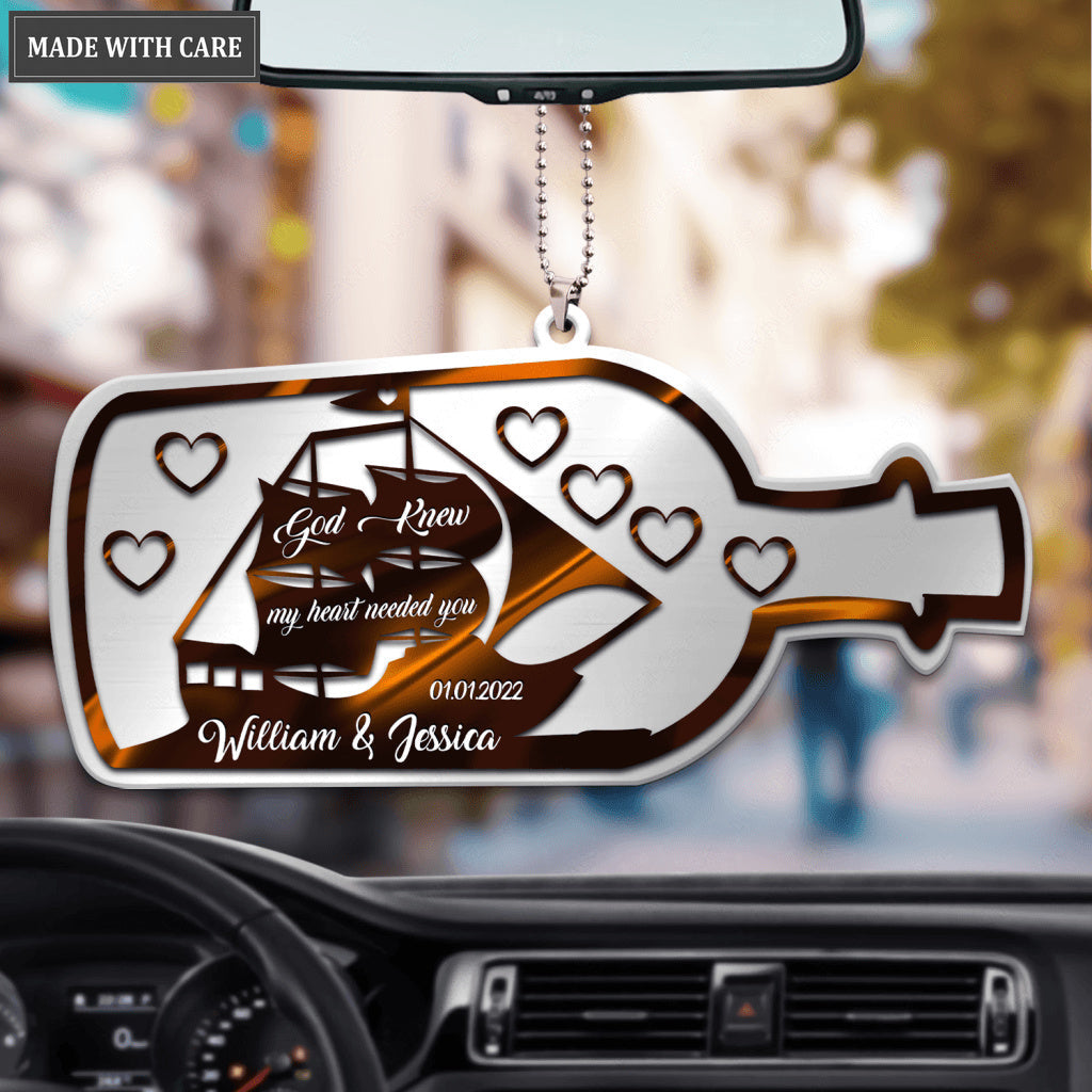 Personalized Bottle Of Love God Knew Ornament