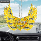 Sunflower Heart With Wings God Says You Are Ornament