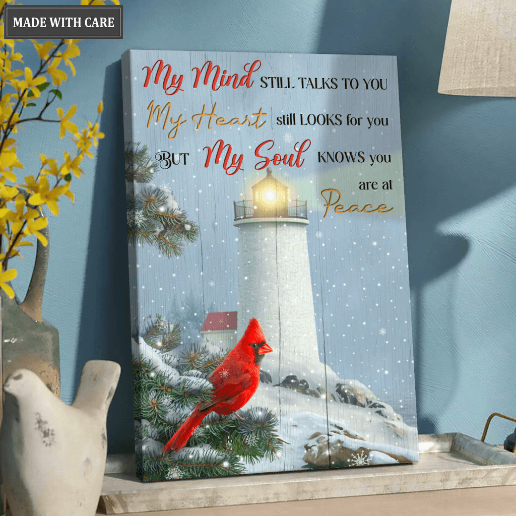 Cardinal Light My Mind My Heart My Soul Wall Art