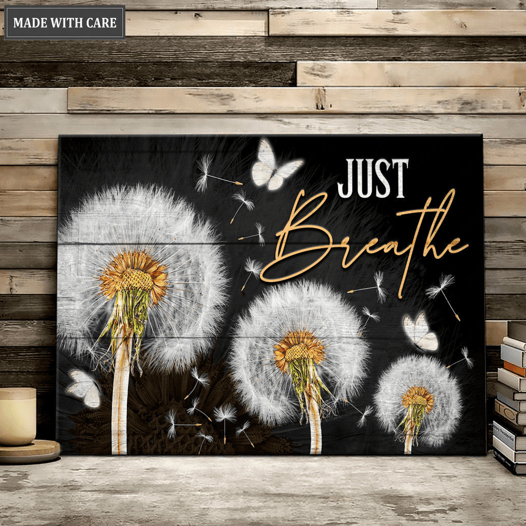 Dandelion Just Breathe Wall Art