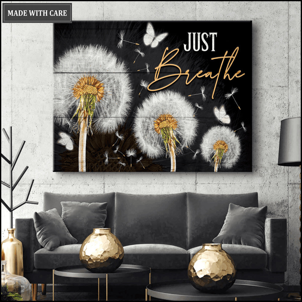 Dandelion Just Breathe Wall Art
