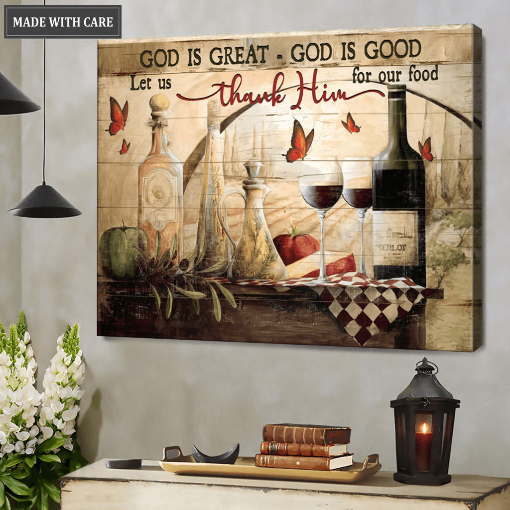 God Is Good Let Us Thank Him For Our Food Wall Art