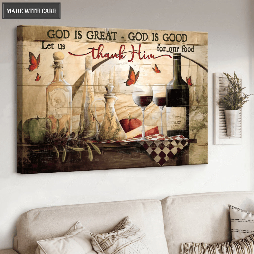 God Is Good Let Us Thank Him For Our Food Wall Art