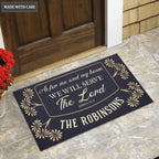 Personalized Aloha Flowers Serve The Lord Doormat