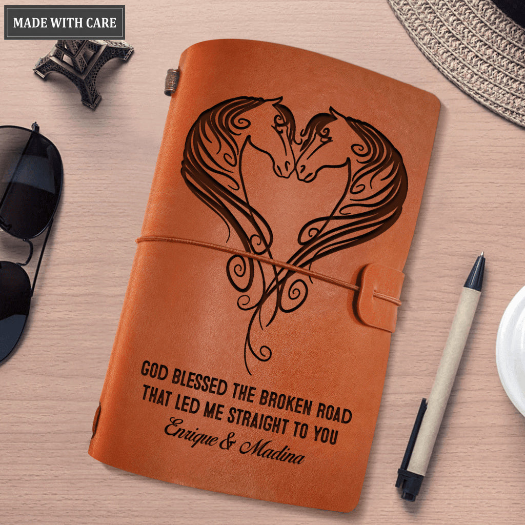 Personalized Horse Couple God Blessed Vintage Journal