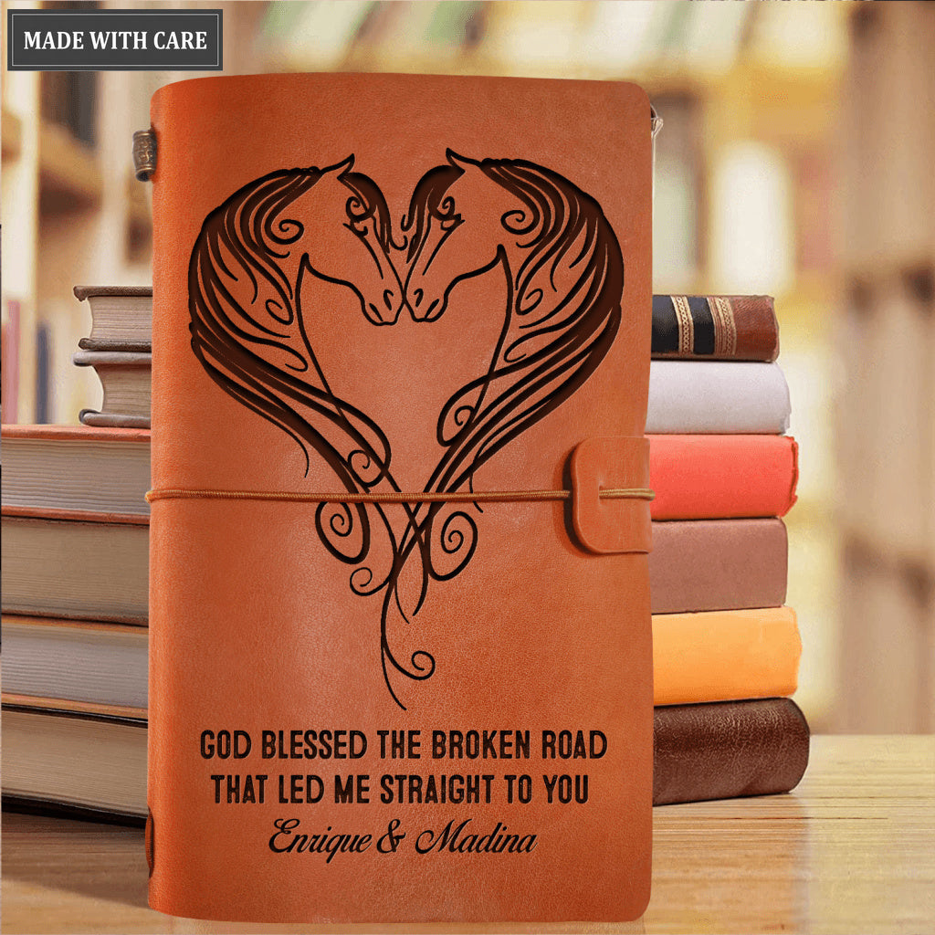 Personalized Horse Couple God Blessed Vintage Journal