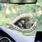 Give It To God And Go To Sleep Cat Sleeping Angel Ornament