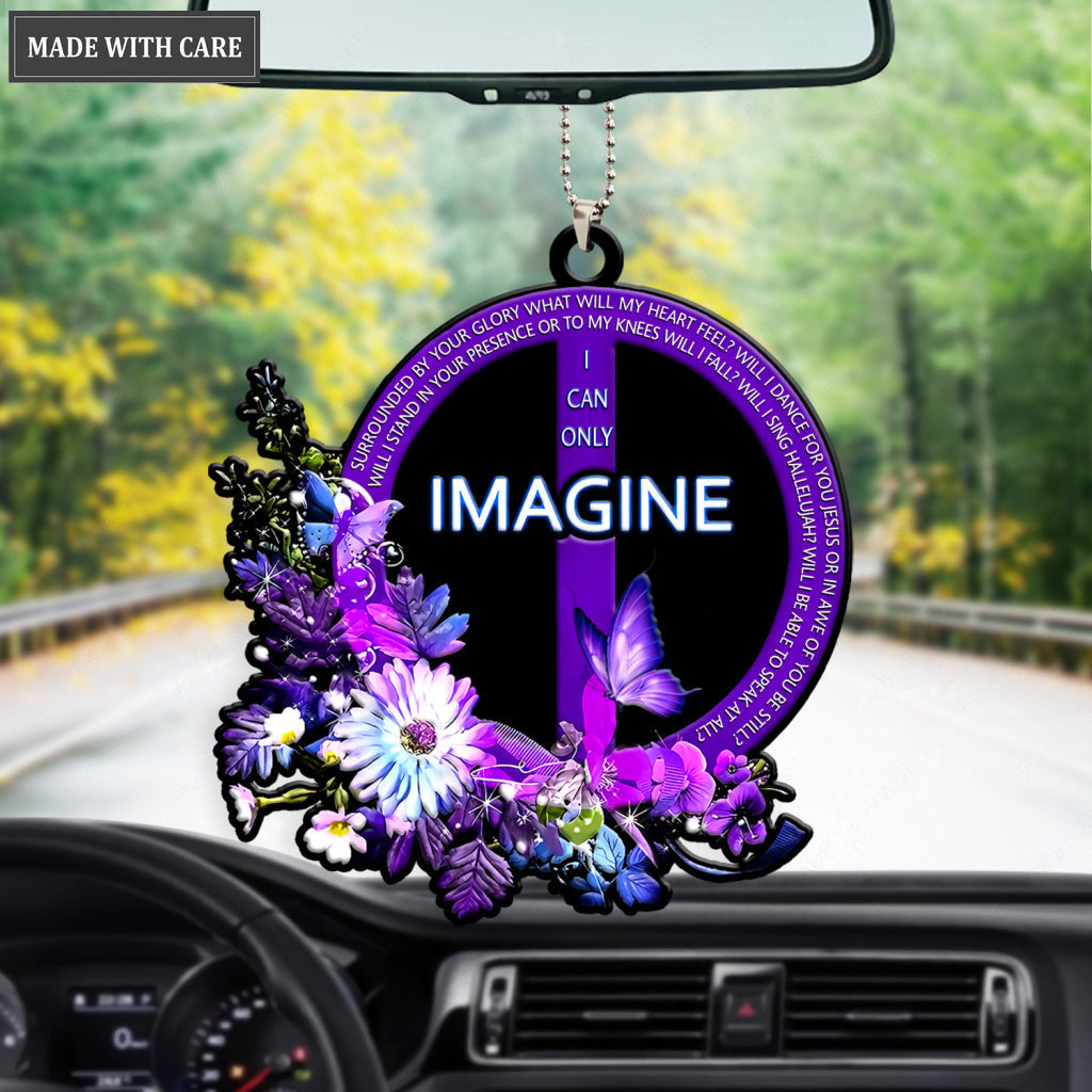 Imagine Cross By The Glory Purple Floral Ornament