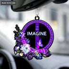 Imagine Cross By The Glory Purple Floral Ornament