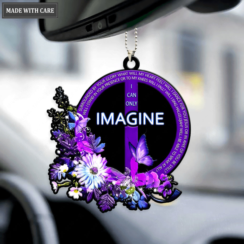 Imagine Cross By The Glory Purple Floral Ornament