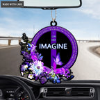Imagine Cross By The Glory Purple Floral Ornament
