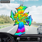 Rainbow Rose Cross God Says You Are Ornament
