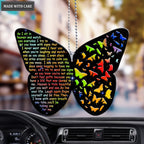 As I Sit In Heaven Butterfly Rainbow Ornament