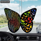 As I Sit In Heaven Butterfly Rainbow Ornament