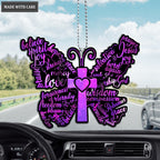 Christian Butterfly Words Ornament