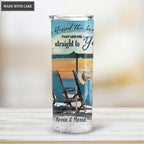 Personalized Blessed The Broken Road Skinny Tumbler