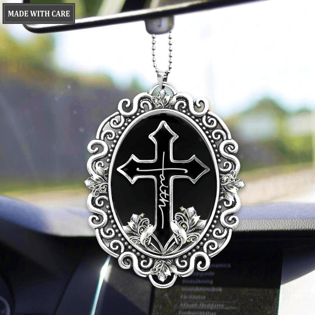 Faith Metal Cross Ornament