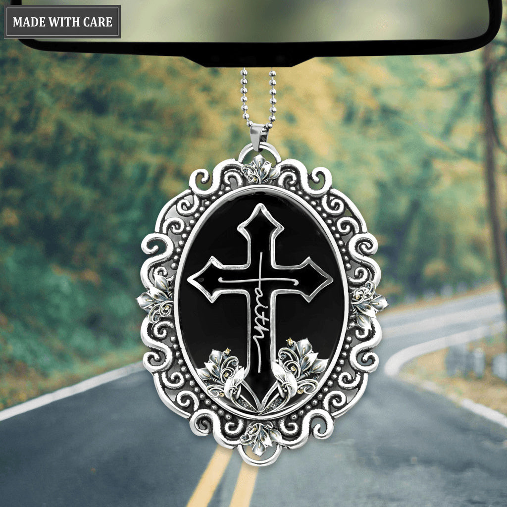Faith Metal Cross Ornament