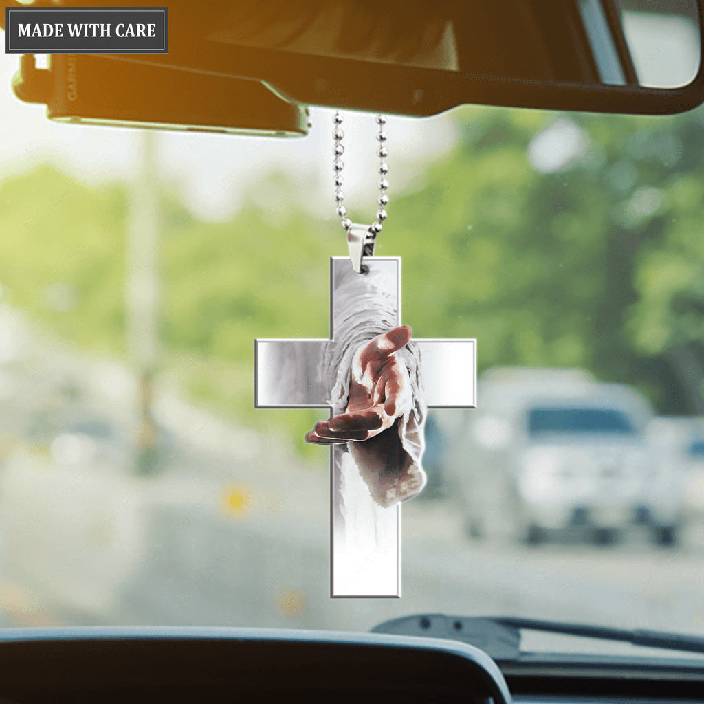 Jesus Hand Cross Ornament