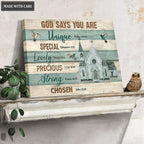 God Says You Are Church And Hummingbirds Wall Art