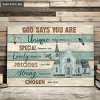 God Says You Are Church And Hummingbirds Wall Art