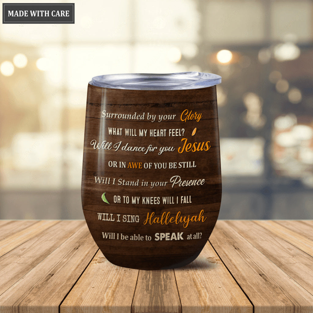 Sunflower Guitar Surrounded By Glory Wine Tumbler
