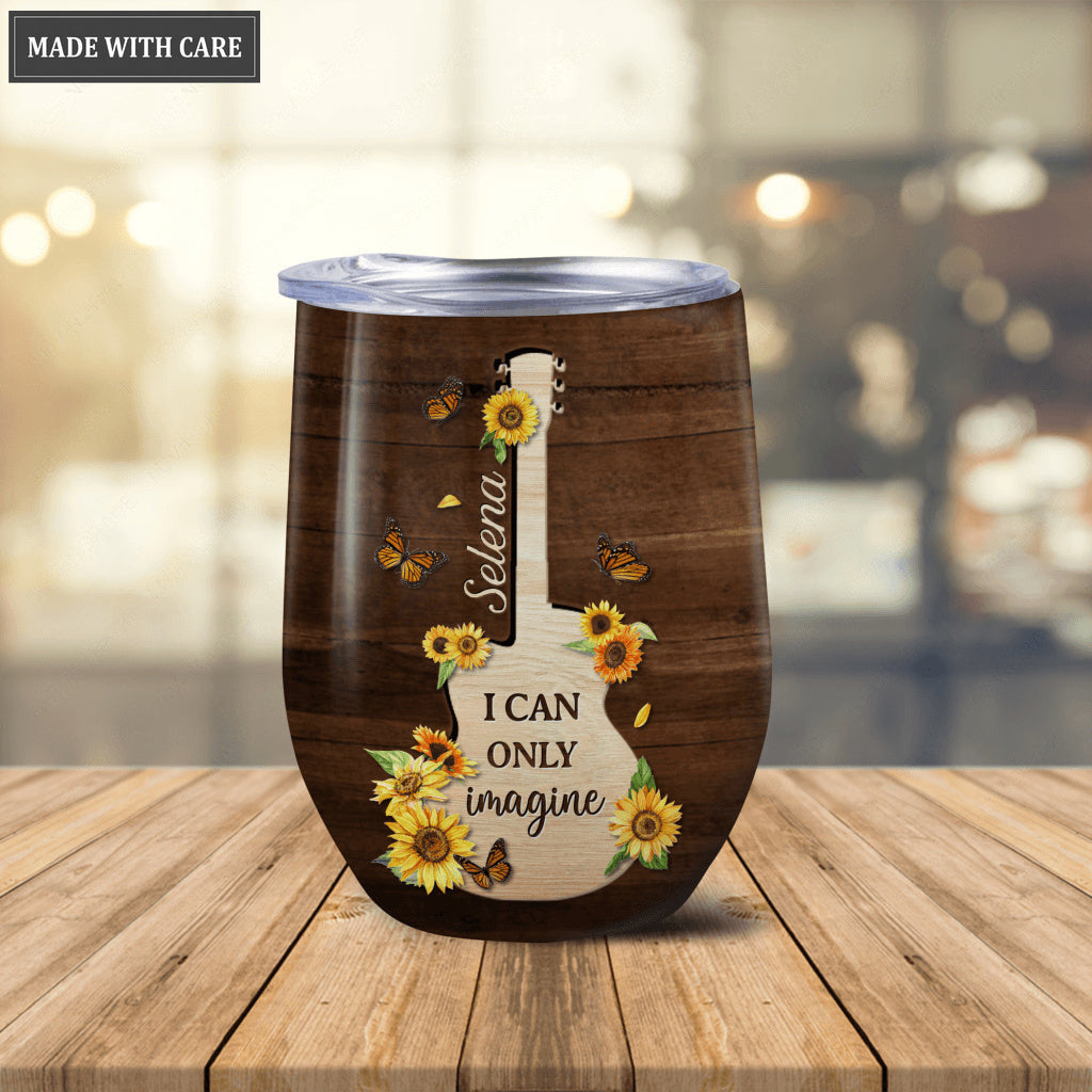 Sunflower Guitar Surrounded By Glory Wine Tumbler