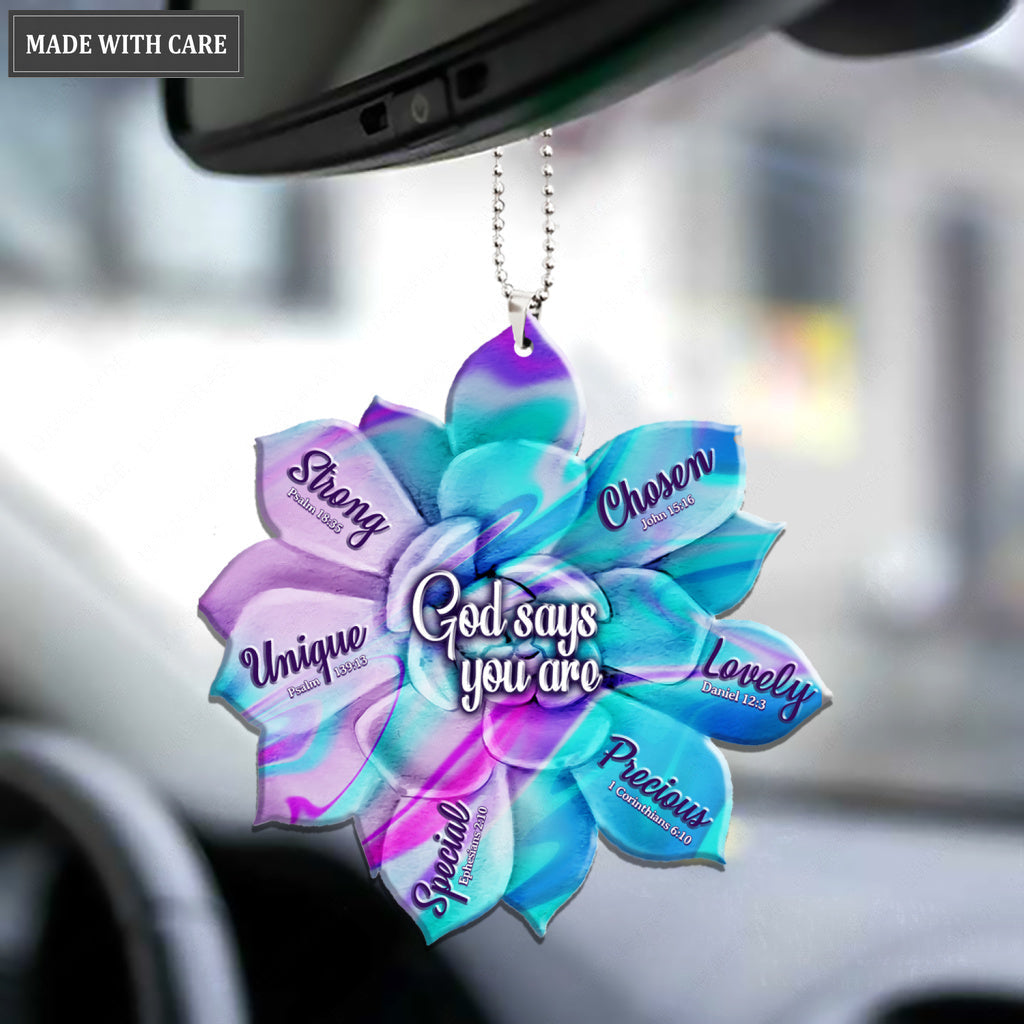 Hologram Succulent God Says You Are Ornament