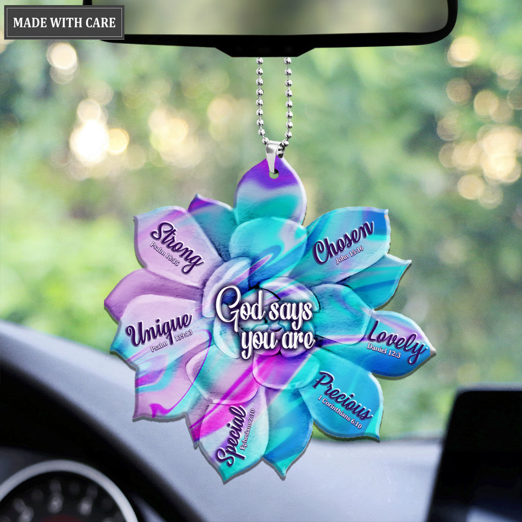 Hologram Succulent God Says You Are Ornament