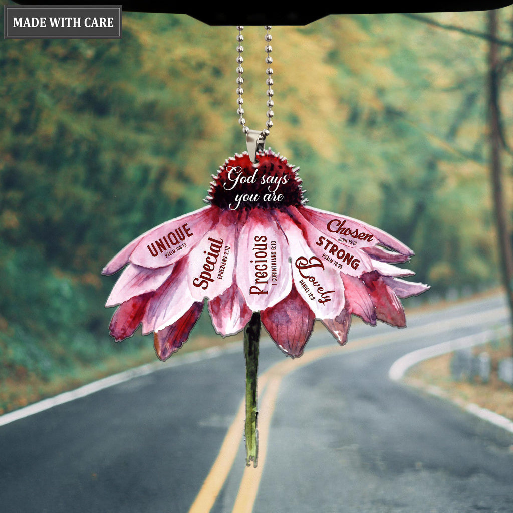 Pink Daisy You Are Strong Ornament