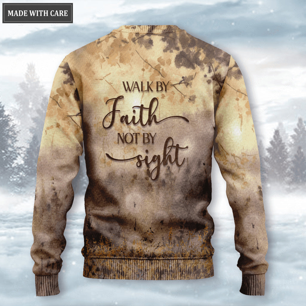 Jesus Love Horse Dandelion Walk By Faith Not By Sight Wool Sweatshirt