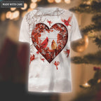 Red Heart Christmas Cardinal Always Be With You Hoodie