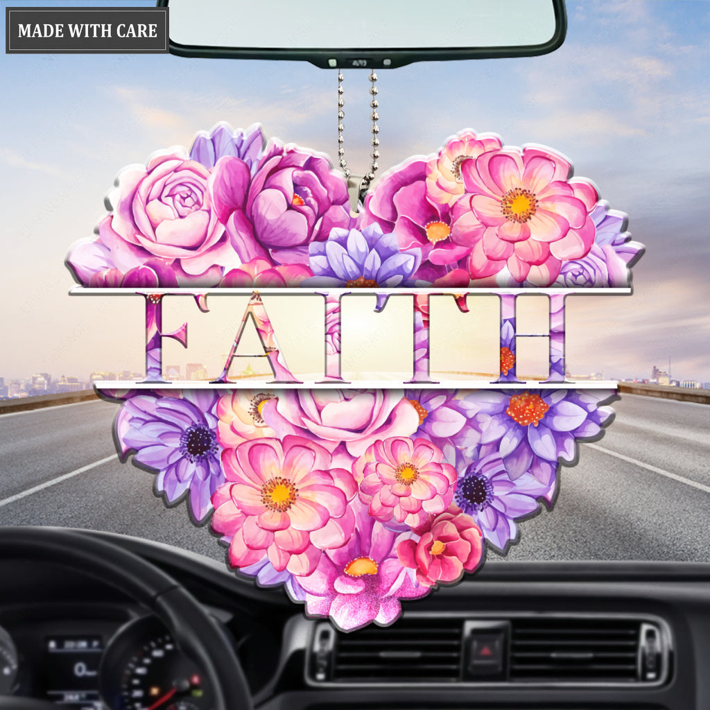 Beautiful Heart Filled With Flowers Faith Ornament