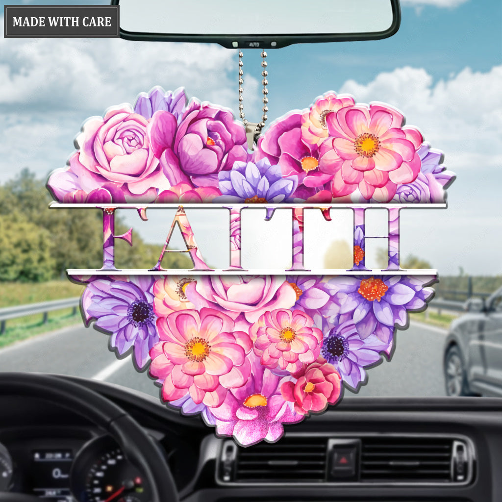 Beautiful Heart Filled With Flowers Faith Ornament