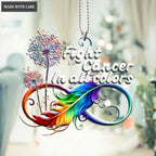 Printfamily M133 Dandelion Fight Cancer In All Colors Ornament