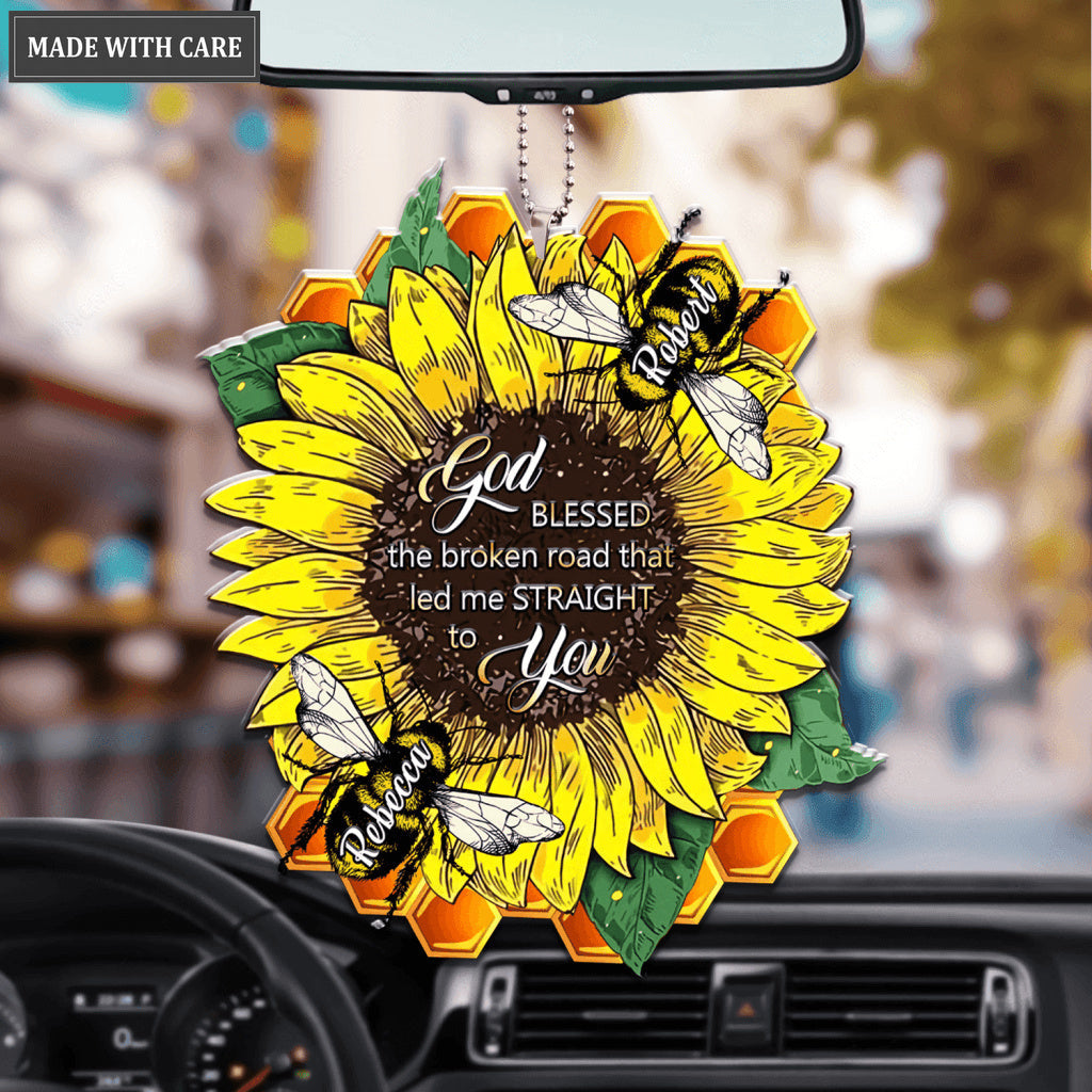 Bee Couple God Blessed Personalized Ornament