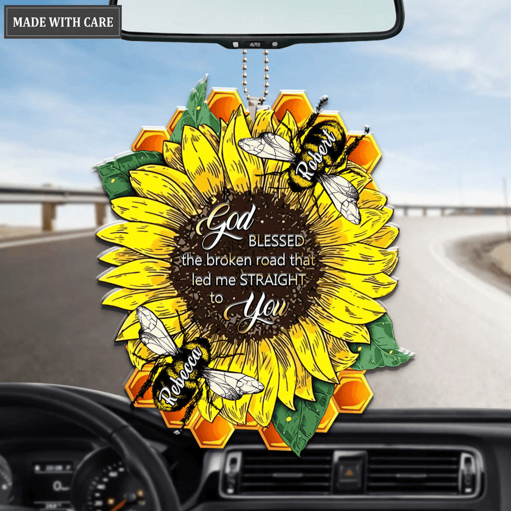 Bee Couple God Blessed Personalized Ornament